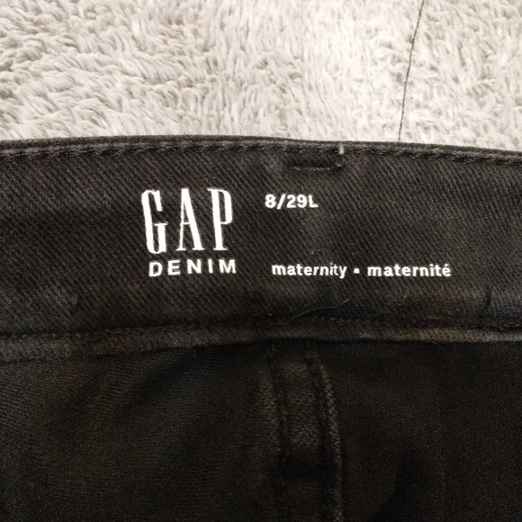 THE GAP BLACK MATERNITY JEANS, SLIM AND STRAIGHT CUT - Picture 2 of 2